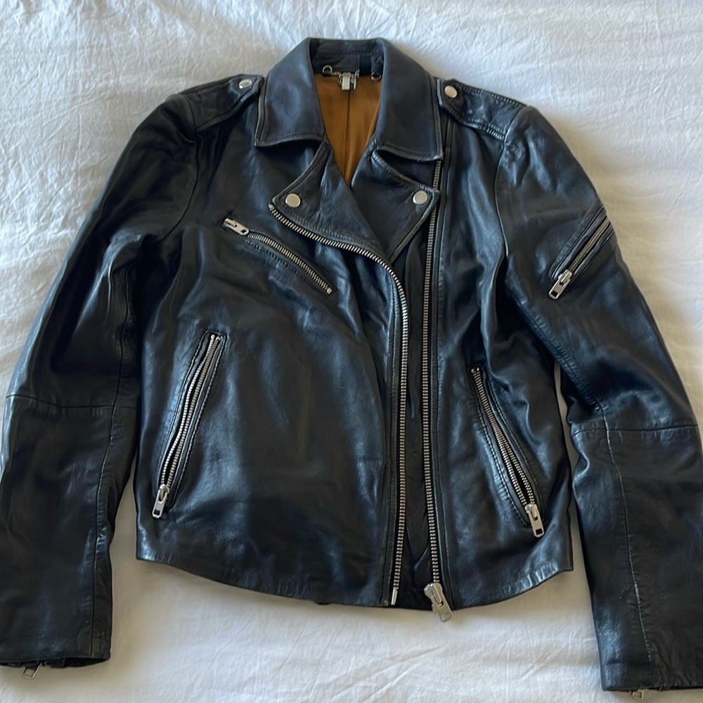 Nordstrom Topshop Real Leather Jacket